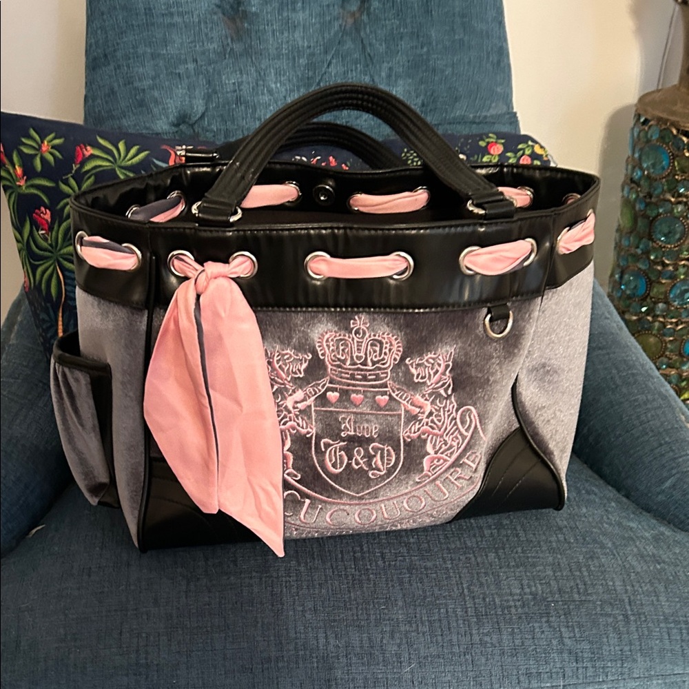 Juicy Couture Black and Pink Tote Bag